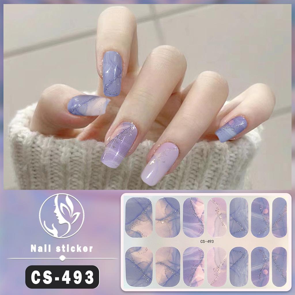 Waterproof Gel Nail Polish Film Stickers with Jumping Color Effects