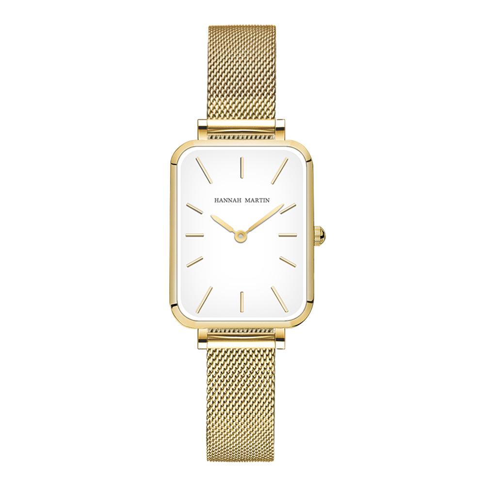 Japanese Movement Retro Square Dial Waterproof Women's Watch - Light Luxury, Fashionable, Casual Design