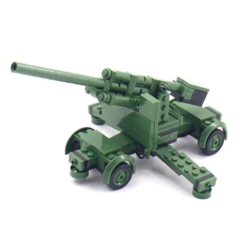 Army Series USA Battle Gun Cannon Brick Playset WW2 German Anti-aircraft Rocket Army Soldier Figures Block Bricks Kids Toys Playsetss