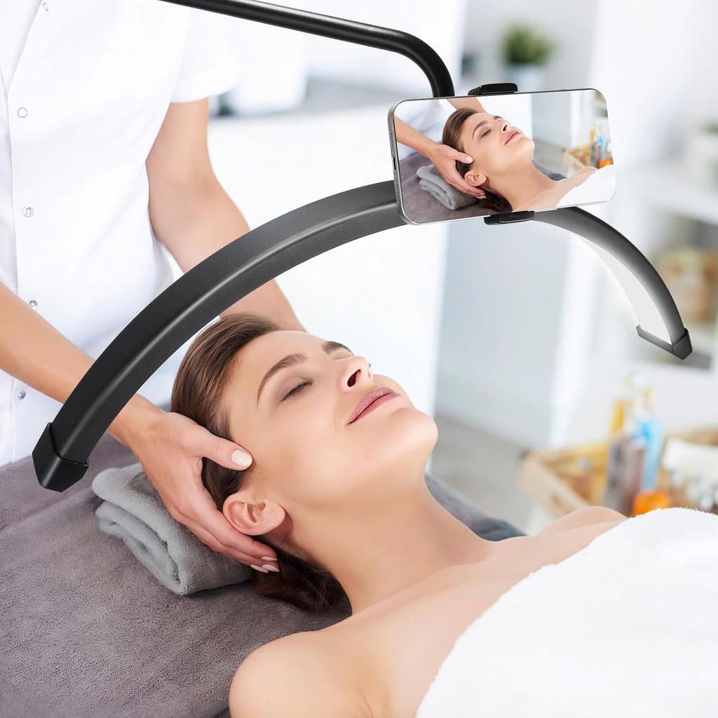 Dimmable U-Shaped Crescent Ring Light for Eyelash Extensions, Nail Art, Eyebrow Tattoo, and Eye Protection.