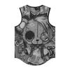 Summer Round Neck 3D Cartoon Pattern Printed Top Fashionable Casual Sleeveless Vest Men's T-shirts