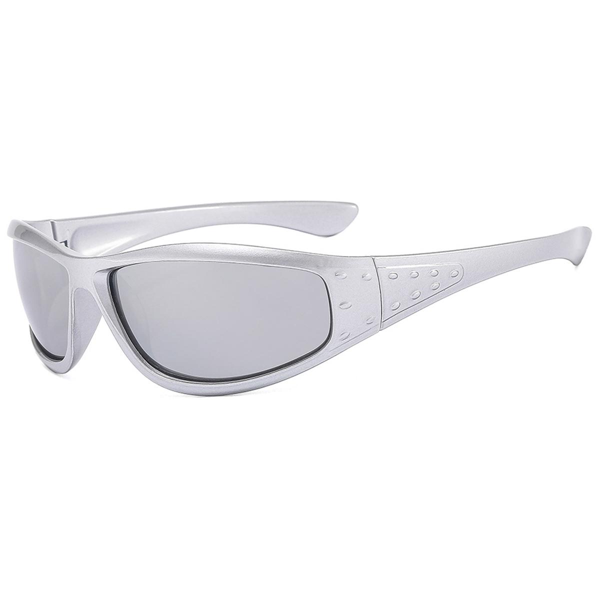 

Personalized Punk Riding Glasses, Sunglasses for Women, Sporty Men s Outdoor Protective Goggles, Fashionable Sunglasses білий