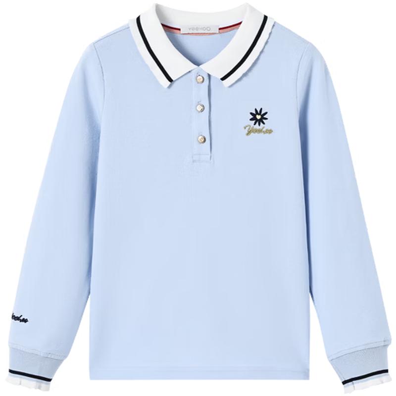 YEEHOO Girls  Long Sleeve Polo T-Shirt 120