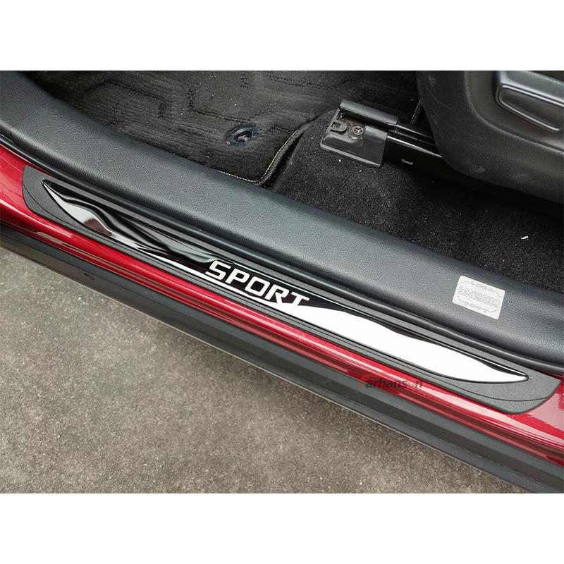 For Mazda BT-50 BT50 Car Door Sill Protector Scuff Plate Accessories Pedal Threshold Trim Styling Exterior Stickers 2024