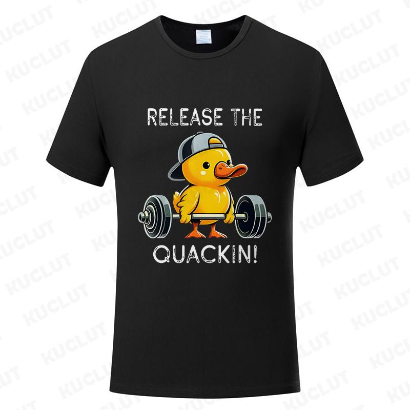 

Quackin Duck Gym Weightlifting Bodybuilder T-Shirt for Women Men Graphic Tee T Shirts Men Summer Clothing Streetwear Camisetas 3XL