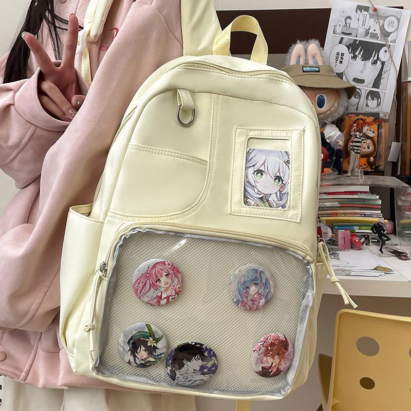 Japanese Ins College Backpack Junior High School College Student Schoolbag Women's Large-capacity High-value Going Out Backpack