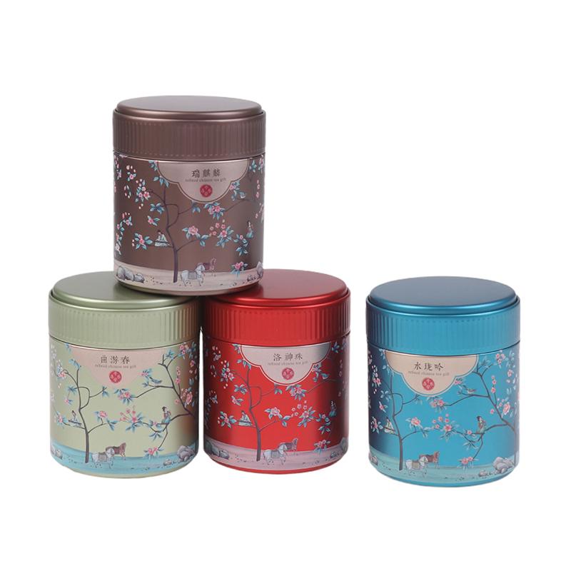 Convenient Tea Storage Container For Home Tinplate Candy Cans Tea Container Coffee Sugar Box With Lid Chinese Tea Box