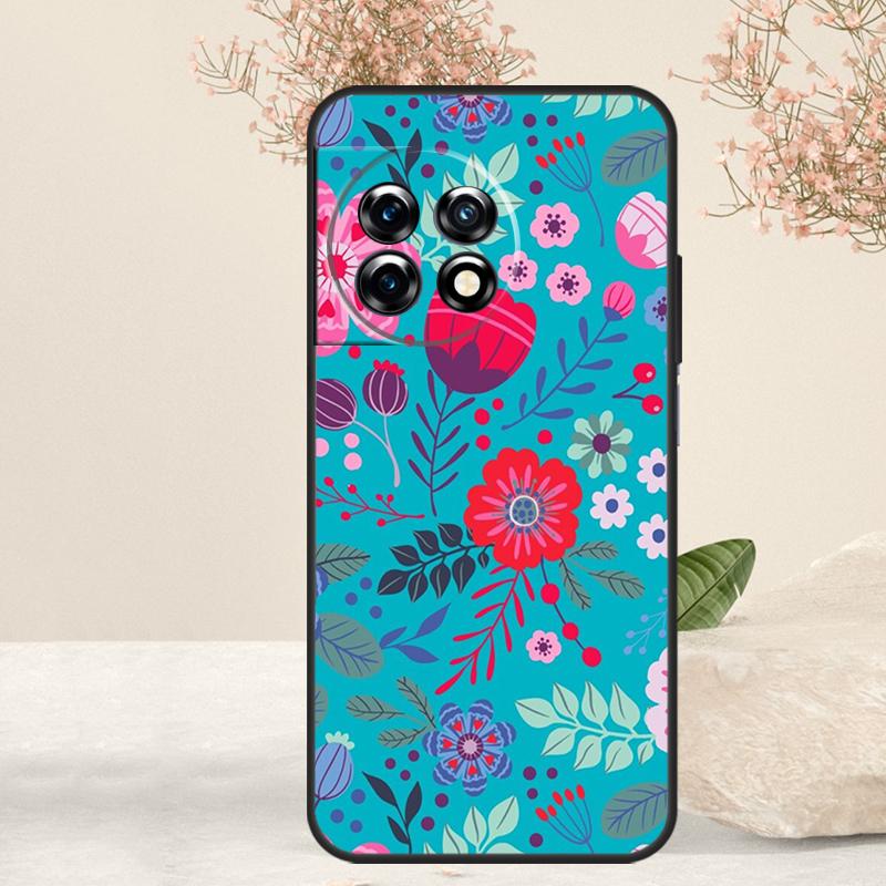 Floral Charm Secret Garden Case For OnePlus 15 R 13 13T 13R 12 12R 11 10T 8T 9 10 Pro Nord 5 CE 4 2 3 Lite N20 N30 Cover