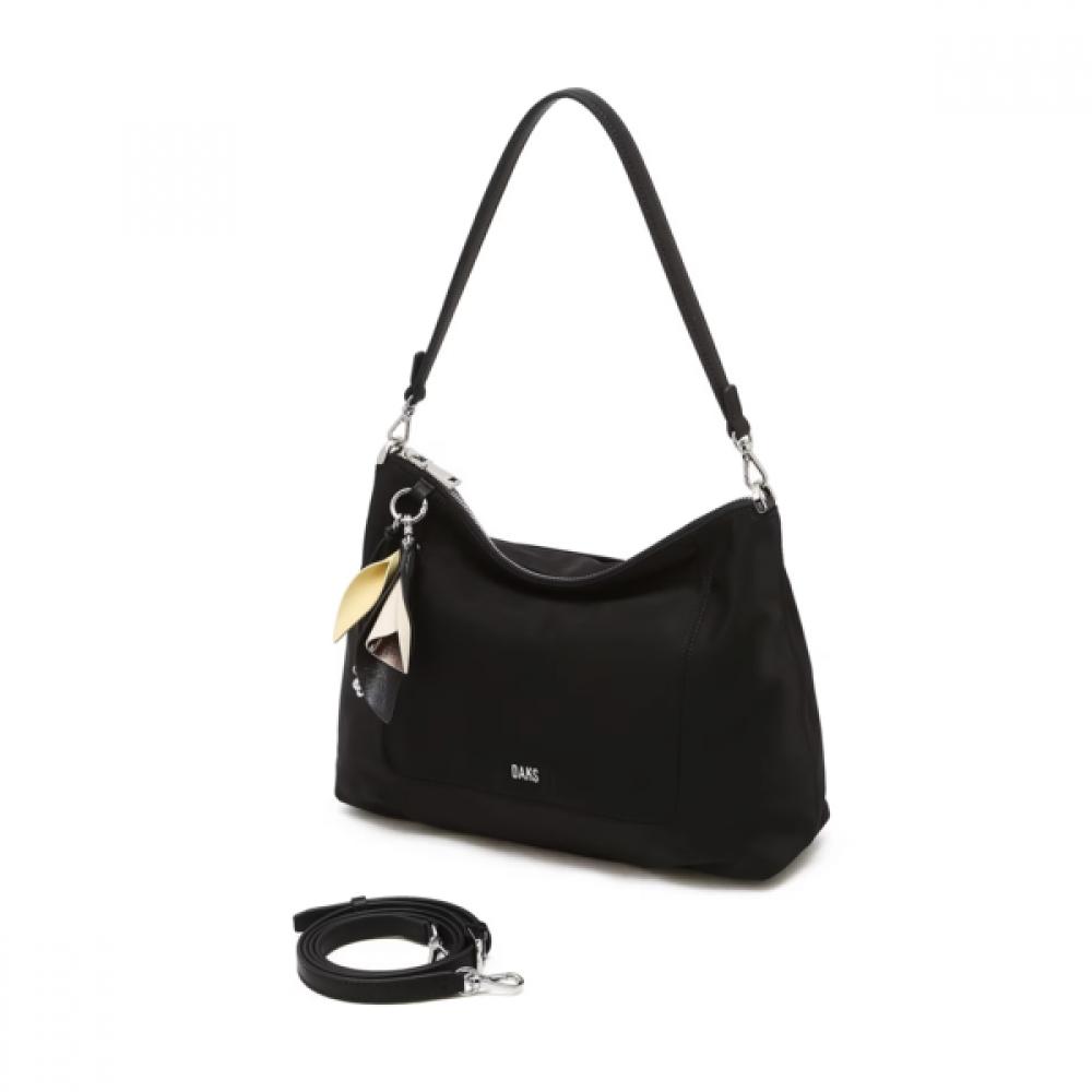 Daks Misty Flower Black Flower Charm Nylon Shoulder Bag Dcba6f527bk