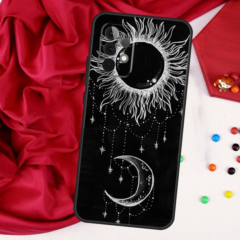 Black White Moon Space Astronaut For Samsung Galaxy A26 A05 A06 A16 A54 A34 A14 A22 A32 A52 A55 A35 A15 A53 A13 A56 A36 Case