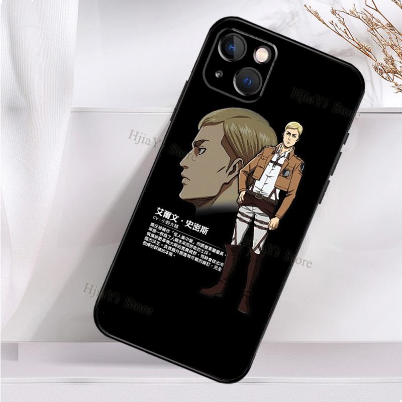 Erwin Smith Attack On Titan Soft Cover For iPhone 11 12 Pro X XS XR 7 8 Plus SE 2020 13 Pro Max Shockproof Phone Case
