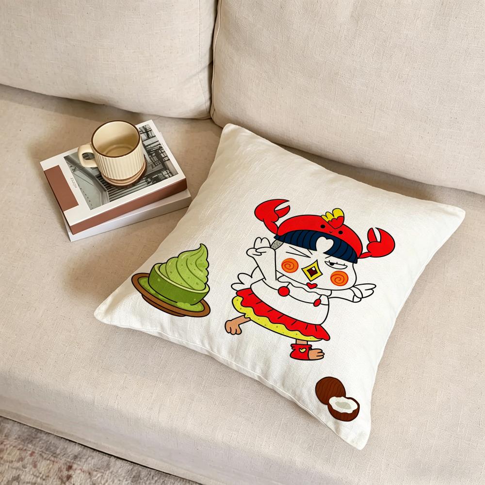 Samyang Buldak Chicken Ramen Cushion Cover Fabric Soft Furnishing,Pillowcase, Cushion Cover, Sofa Pillow, Home Decoration