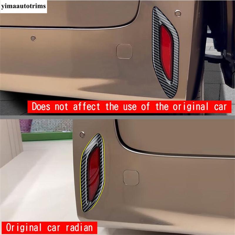 Car Rear Fog Light Lamp Frame Decoration Cover Trim For Toyota Alphard Vellfire 40 Series  2024 Chrome / Black Accessories