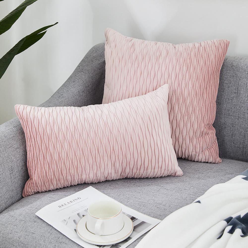 New Solid Color Pillowcase Modern Simple Ins Style Pillowcase Velvet Craft Pillowcase Without Pillow Core