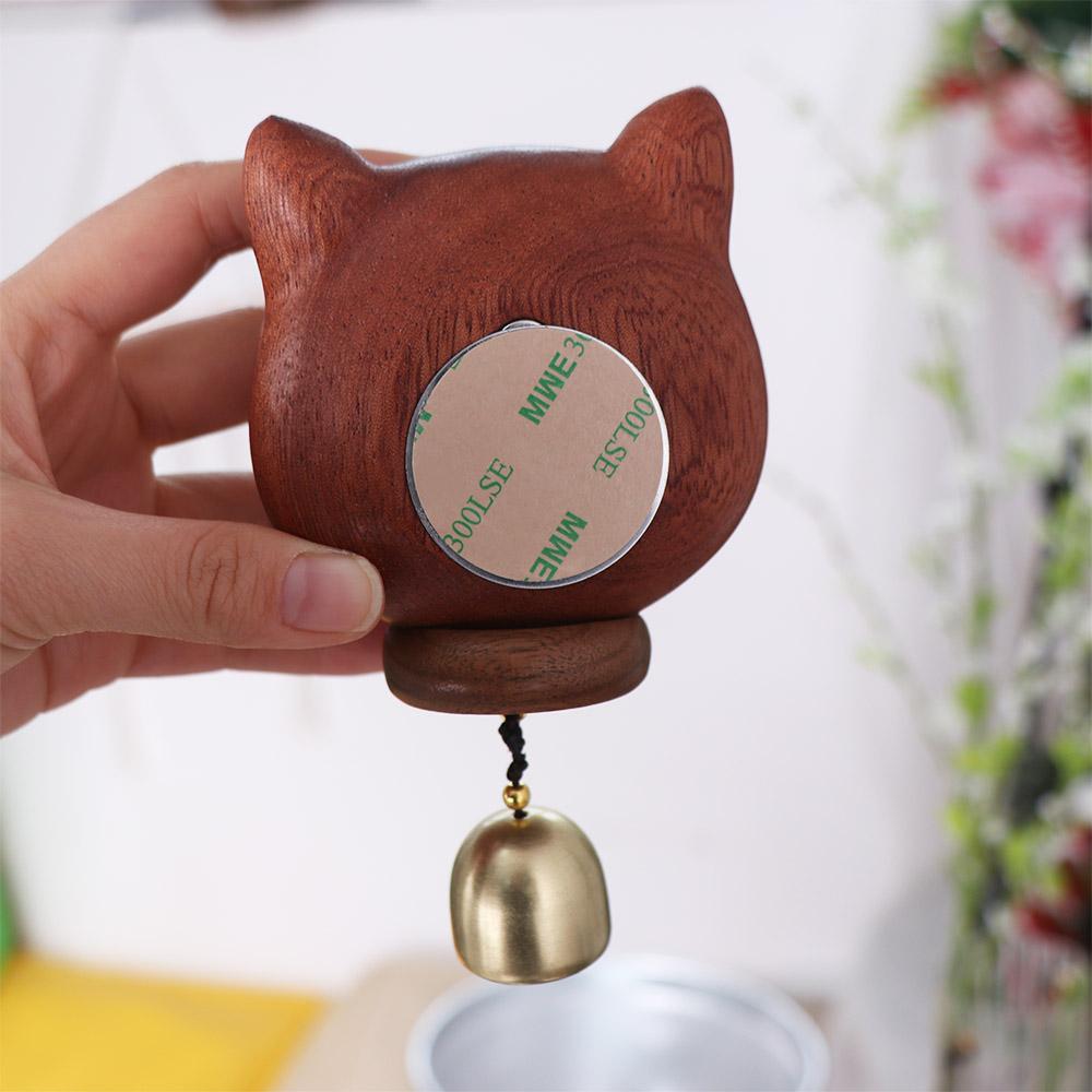 Wooden Cute Dog Doorbell Decorative Animal Theme Cartoon Door Bell Entry Reminder Wind Chime Doorbell Ornament Business Opening