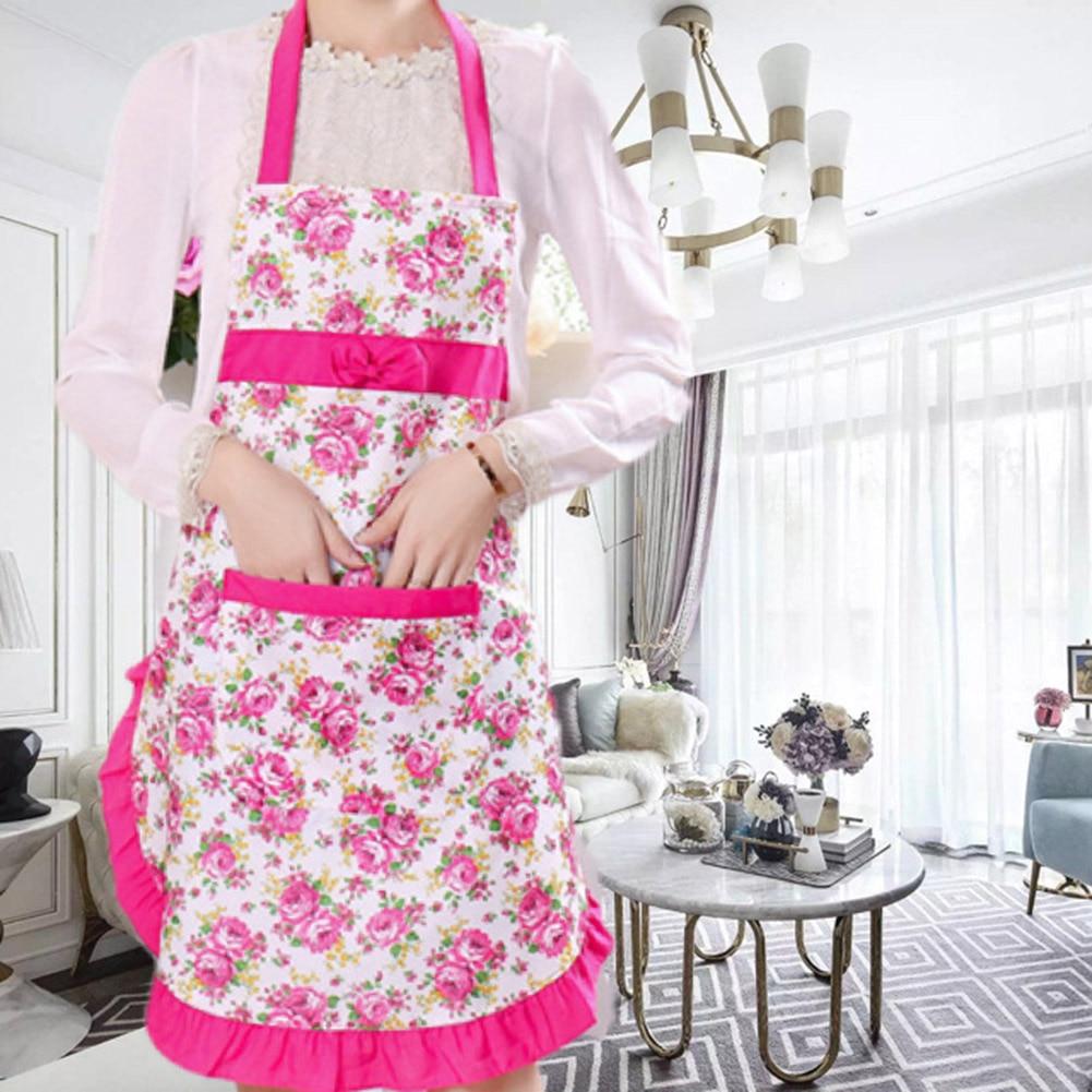 A Grembiuli Per Cucinare, Grembiuli Da Donna Per Cucinare | Giardino Floreale Vintage Pinafore - Accampi Di Cotone Resistente Alle Macchie Impermeabili Regolabili Per Giardinaggio, Barbecue, Cucina, A