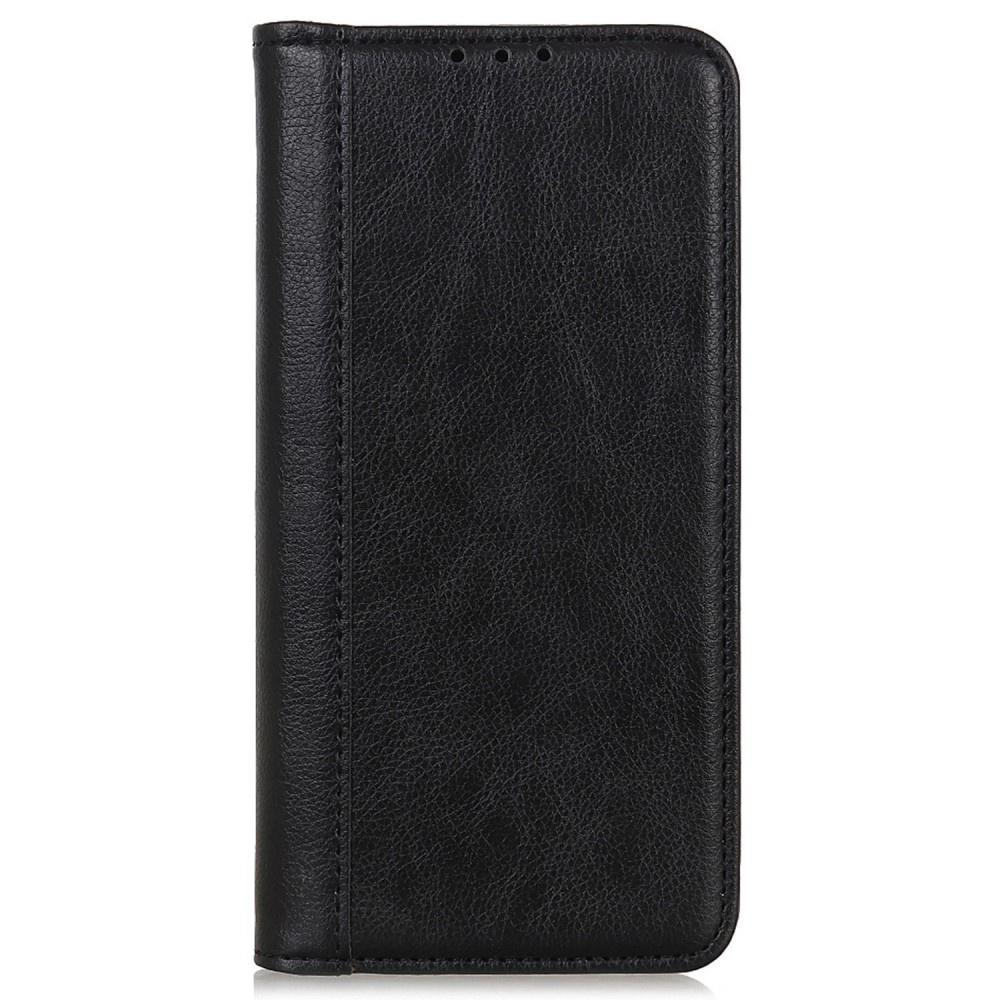 Flip Case for Xiaomi Poco F6, Split Leather, Black