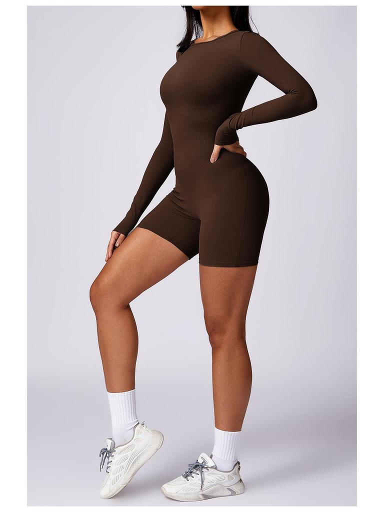 Dámská rychleschnoucí nahá jógová kombinéza: Zvedání boků a zvýraznění zad, zeštíhlující střih