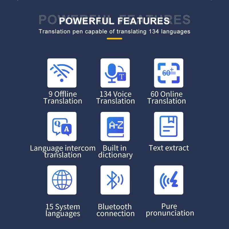 2026 MD21 Voice Translation Pen Real Time Intelligent Text Scanning Point Reading Learning Smart Voice Translator Recording Pen for Students Learners