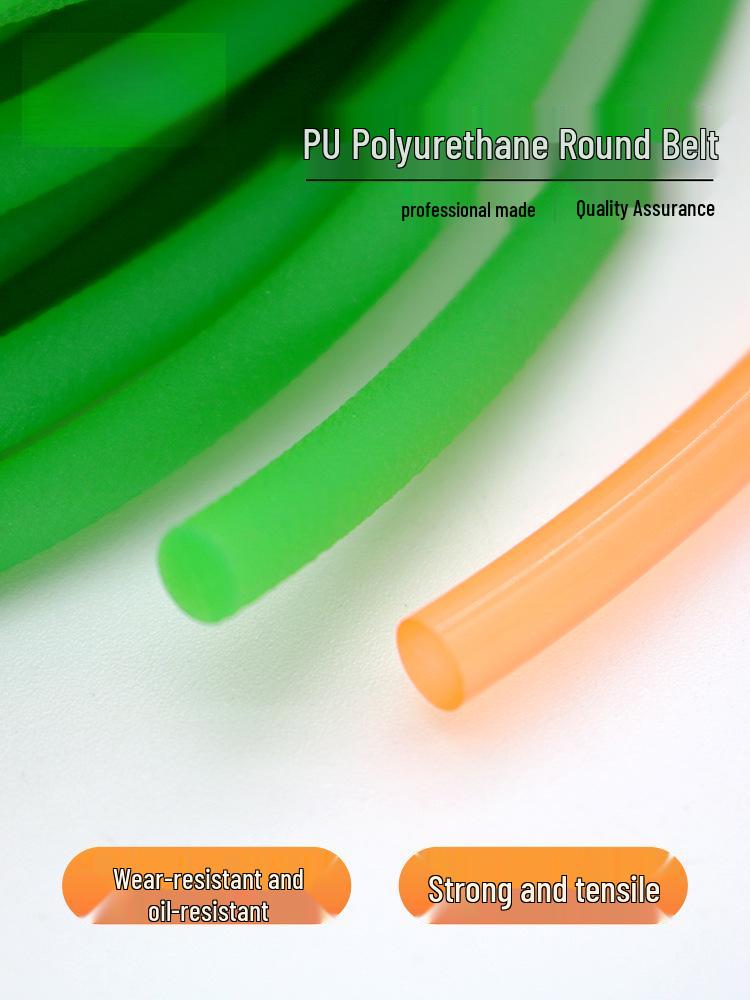 Red/Green PU Leather Connectable Round O-Type Industrial Drive Belt