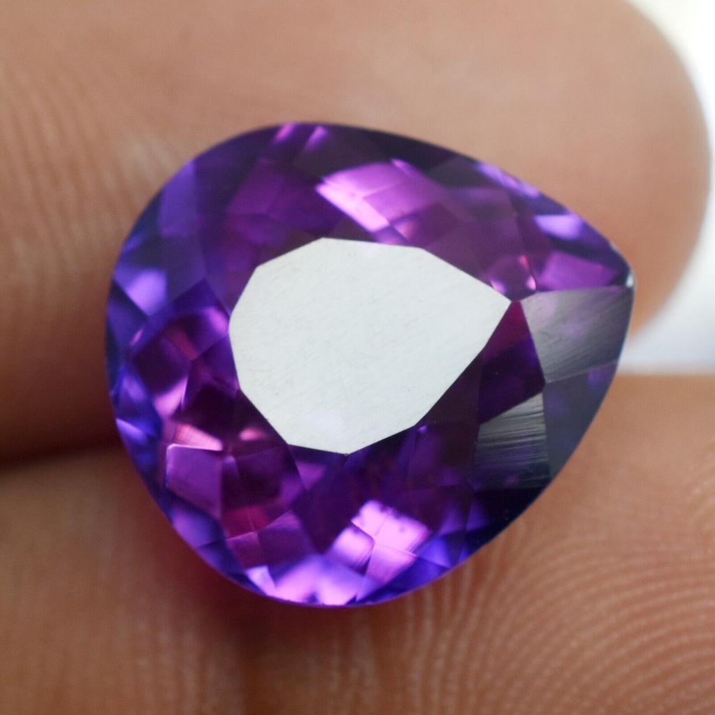 Natural Purple Tanzanite Loose Gemstone 5.25 Ct Pear for Jewelry Making and Gem Collections