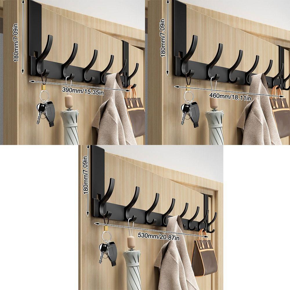 Traceless Door Back Storage Rack Storage Holder Coat Hook Creativity Clothes Hanger