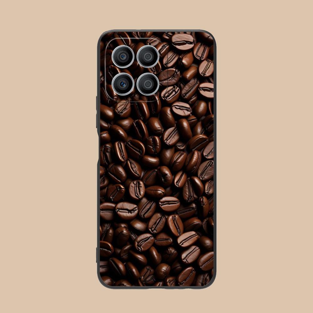 Kaffeebohnen Mattes TPU Handyhülle für Honor 90 80 70 60 50 30 20 10 9 8 7 Pro S SE Lite 5G Bunte Druckabdeckung