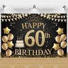 Sfondo 60° Compleanno Donna Uomo 60 Anni Decorazioni Compleanno Articoli per Feste Palloncini Glitterati Stendardo Sessanta Oggetto di Scena per Servizio Fotografico