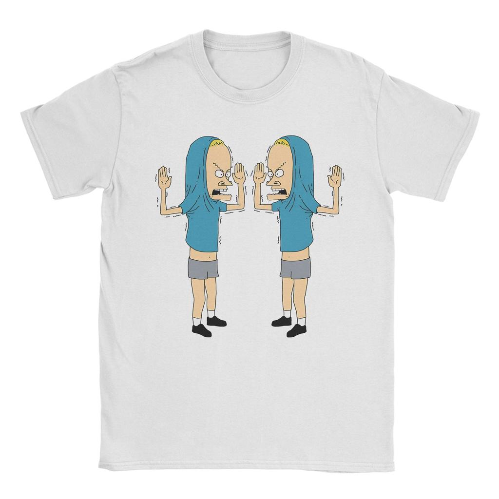 Men Women Double Cornholio Beavis and Butthead T Shirt Pure Cotton Clothing Novelty Short Sleeve Crewneck Tees