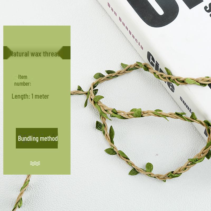 „5 mm Hanfseil mit gemischten Blättern – Forest Series Dekoratives DIY-Rattan“