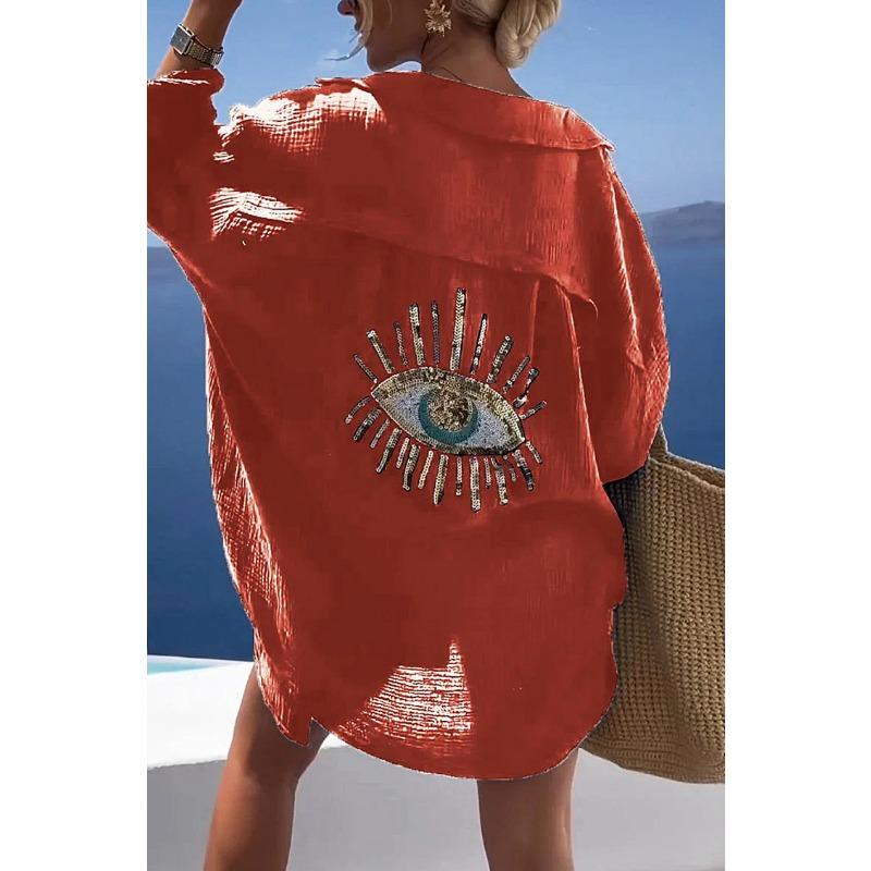 JKASHDK Damenmode, lässig, Frühling und Herbst, langärmelig, Blusen und Hemden mit Polokragen