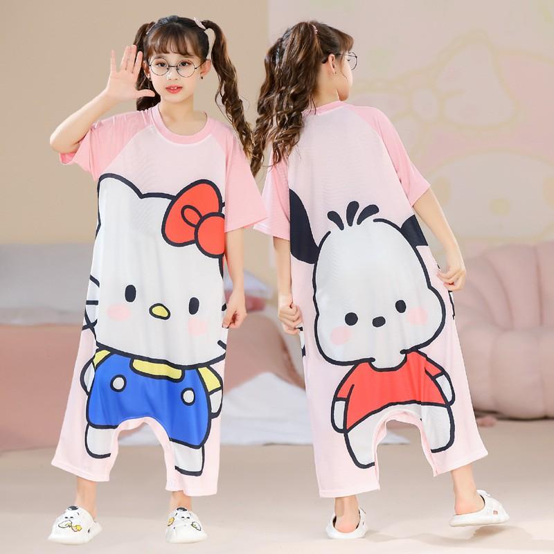 Kids One-Piece Pajamas Modal Sleepwear Girls Toddler Soft Breathable