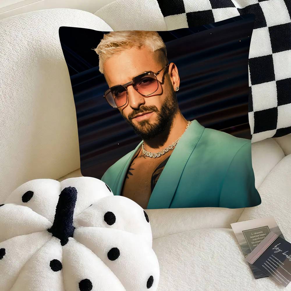 Klassische Singer MMaluma Musik Kissenbezug Mode Quadratischer Kissenbezug Schlafzimmer Sofa Raum Ins Dekoration Freizeit