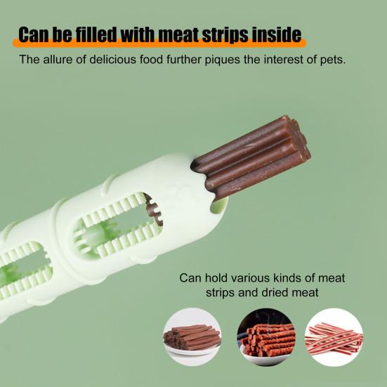 Dog Sausage Chew Toy Dental Health Pet Toy Mental Stimulation Treat Dispenser Interactive Puppy Toy for Aggressive Chewers Small Medium Large Dogs