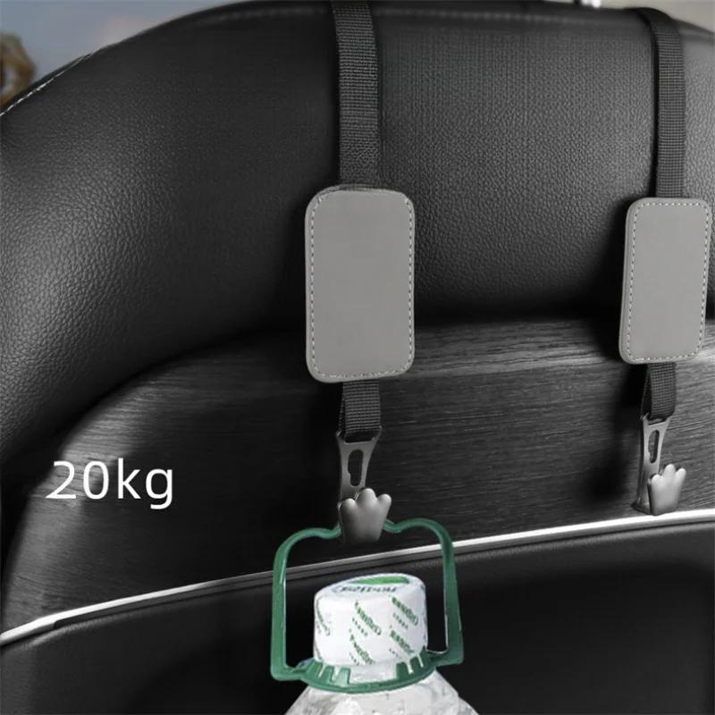 Five Color Car Seat Backrest Hook, Multifunctional Hidden Car Pendant Creative Napa Pattern Car Seat Storage Hook Firmly Secured