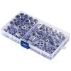  Nut Kit 1/4"-20UNC 8-32UNC 10-24UNC 3/8"-16UNC 5/16"-18UNC 138Pcs Stainless Steel 304 Finish Flat Head Rivnut Threaded Insert Nut Knurled Body