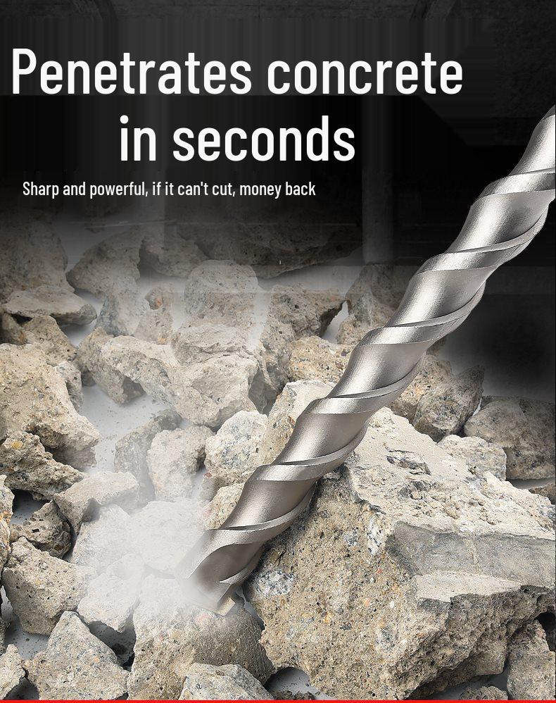 Two-Groove Round Handle & Four-Square Handle Concrete Hammer Drill Bit
