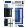 Abstract Geometry Squares Modern Art Window Curtains Sheer Chiffon Tulle Curtain Home Living Room Backdrop Decoration