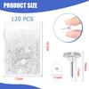 120 Pcs/Box Round Transparent Push Pins for Cork Boards and Document Photo Fixing