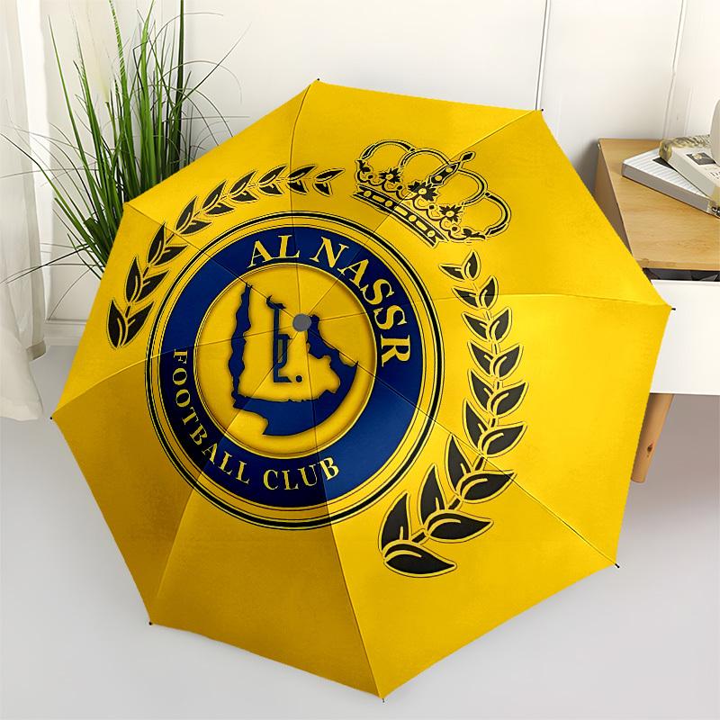 

Al Nassr, Football Club Automatic Opening and Closing, 8 rib Structure Portable Umbrella, Suitable for Men and Women in All Seasons Perfect