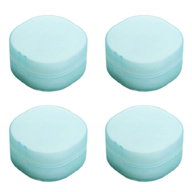 

Durable Plastic Cosmetic Square Organizers Clear Travel Friendly Storage Case For Cotton Pads Bathroom Countertop Essential синій