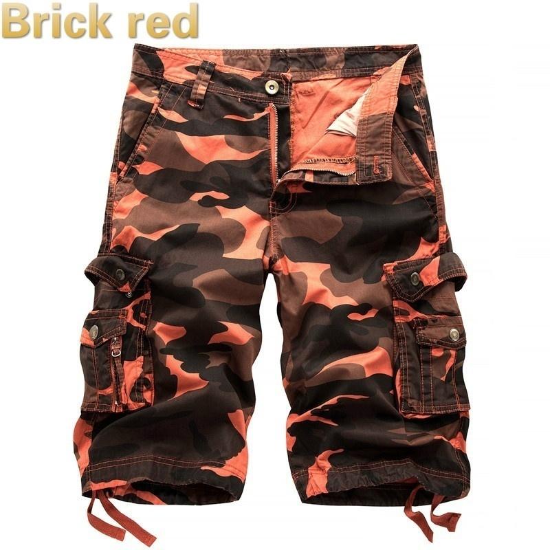 New Summer Men's Overalls Camouflage Middle Pants Men's Cargo Shorts 6 Color