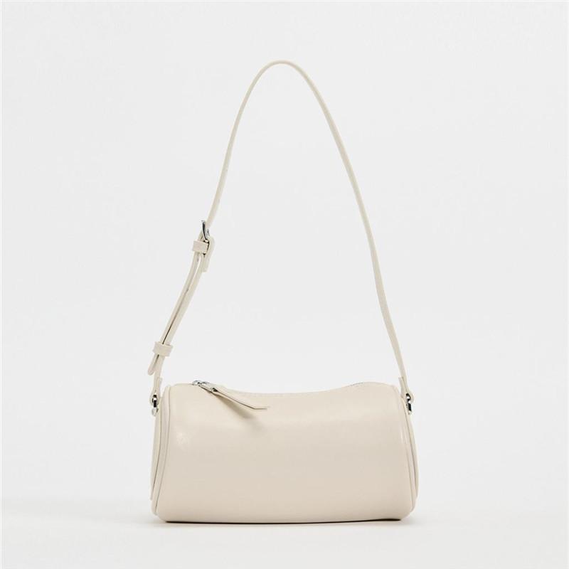 Geantă clasică din piele pentru femei, geantă retro crossbody, culoare uni, formă versatilă