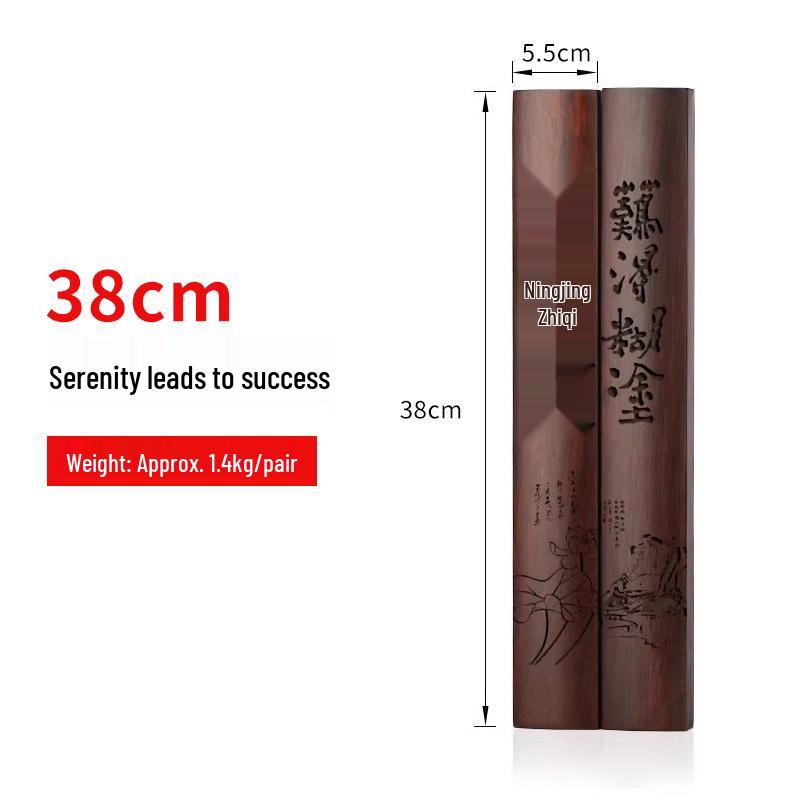 Ebony Redwood Carved Paperweight Set for Calligraphy Books