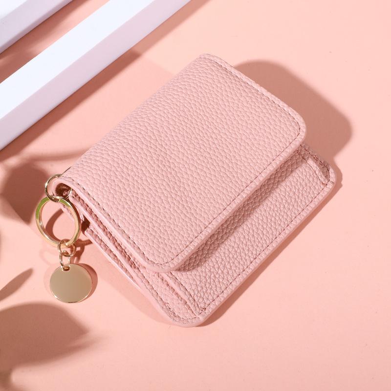 Vintage Solid Color Short Wallet, Credit Card Holder Portable Bifold Coin Purse, Women'S Credit Card Holder