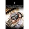 POEDAGAR Luxury Men Watch Luminous Waterproof Hollow Tourbillon Male Clock Week Date Business Automatic Mechanical Watches