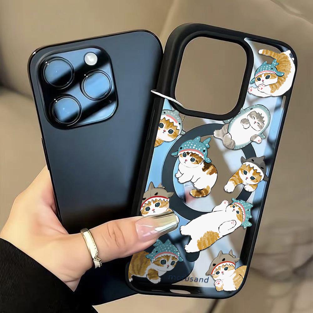 Magnetic Phone Case for iPhone 11 12 17 14 15 Pro Max 15 14 16 Pro13 14 15 16 Shockproof Case Mag-Safe Magnetic Ring Back Cover