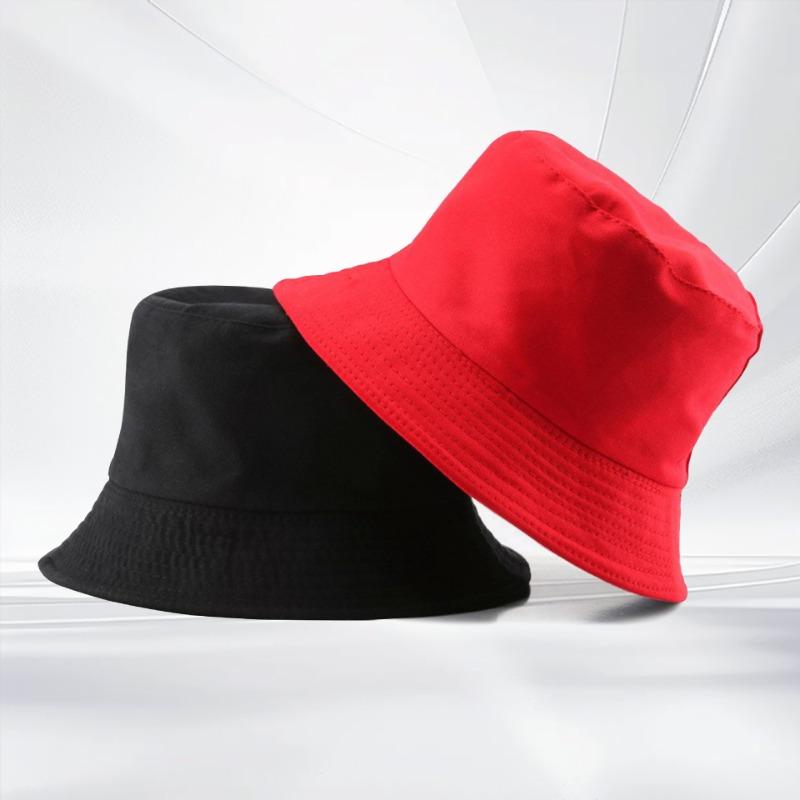 Double-sided Bucket Hat Embroidered Casual Versatile Basin Hat Summer Sun Protection Sun Hat Couple Hat Tide