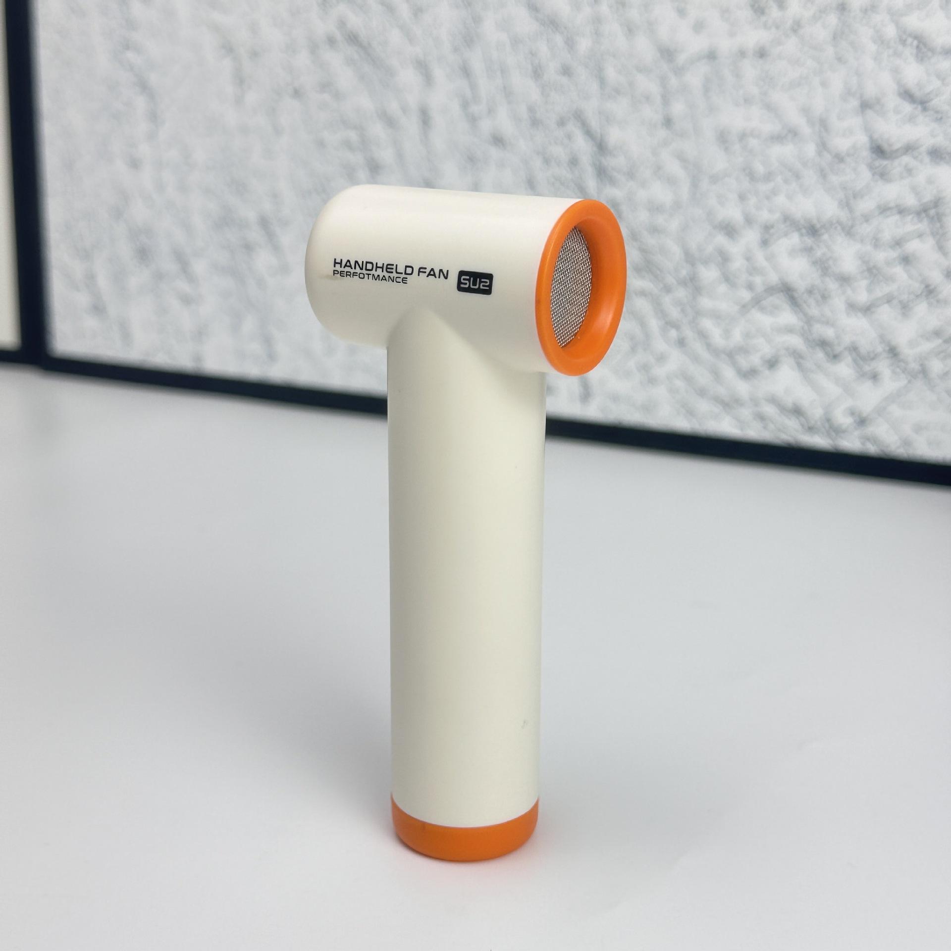 Новый мини-портативный ручной вентилятор с USB-зарядкой, портативный турбо-вентилятор белый