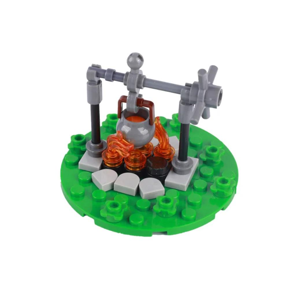 Medieval Scene Building Blocks Snow Sentry Siege Watchtower Siege Engines Ballista Moc Street View Assembled Brick toys